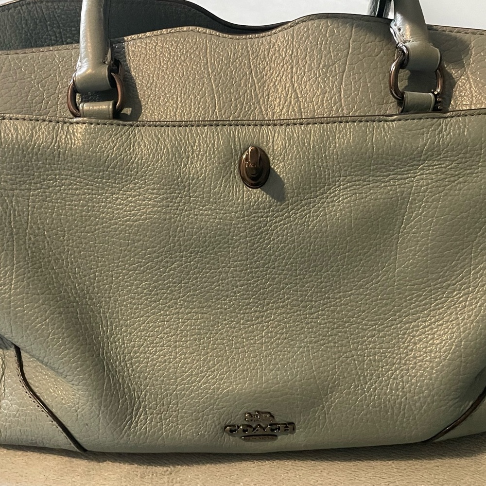 Coach satchel bag comes with long strap